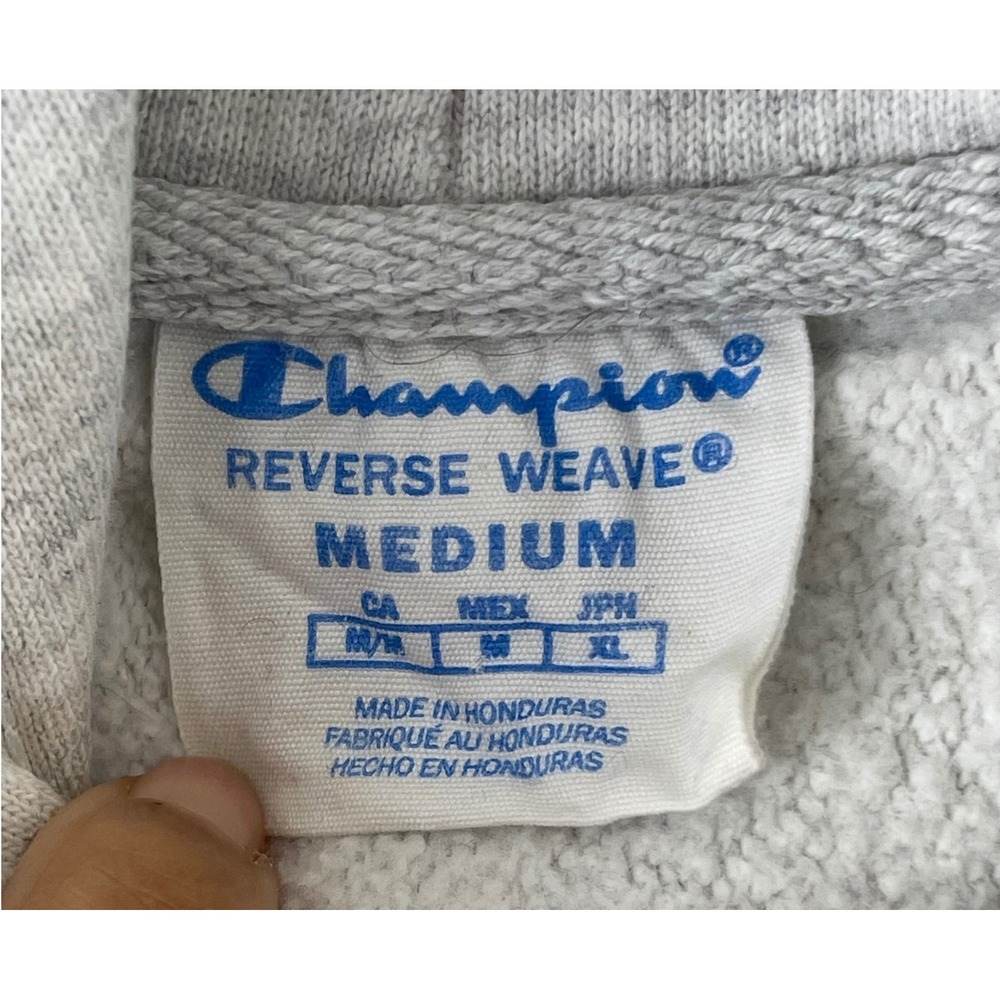 Champion Reverse Weave Mens Medium Gray Dickinson College Heavyweight Hoodie - Picture 5 of 9
